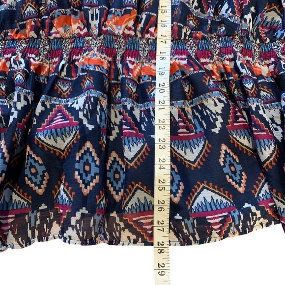 Old Navy Top NWT Women's 3x Blouson Sleeveless Colorful Fairy Navy Pop of Pink - Picture 7 of 7